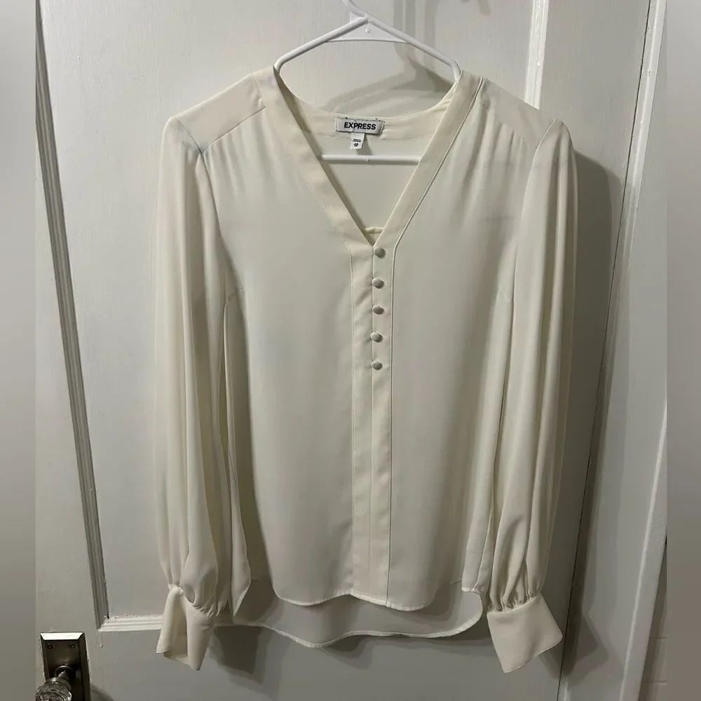 Express Women's Cream Blouse
